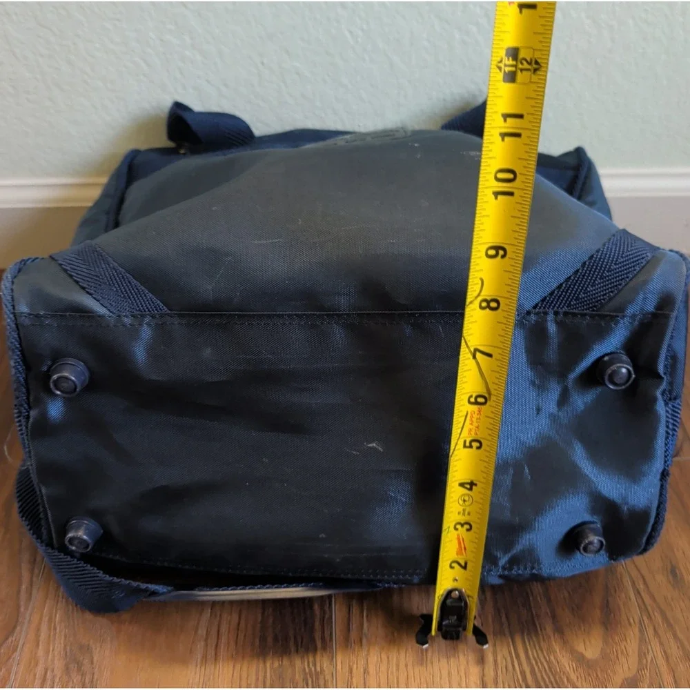Vtg Pierre Cardin Travel Bags Luggage Overnight Weekender Navy Blue Preppy 90s